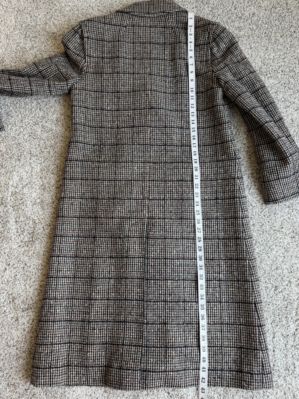 Vintage Pendleton Ltd 100% Virgin Wool Long Coat Plaid Double Breasted 10 USA - Picture 14 of 14